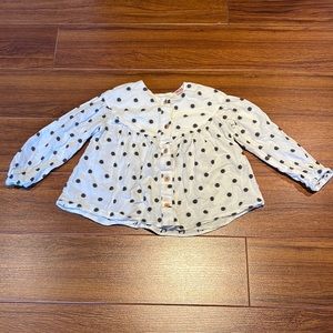 Zara girls polka dot shirt